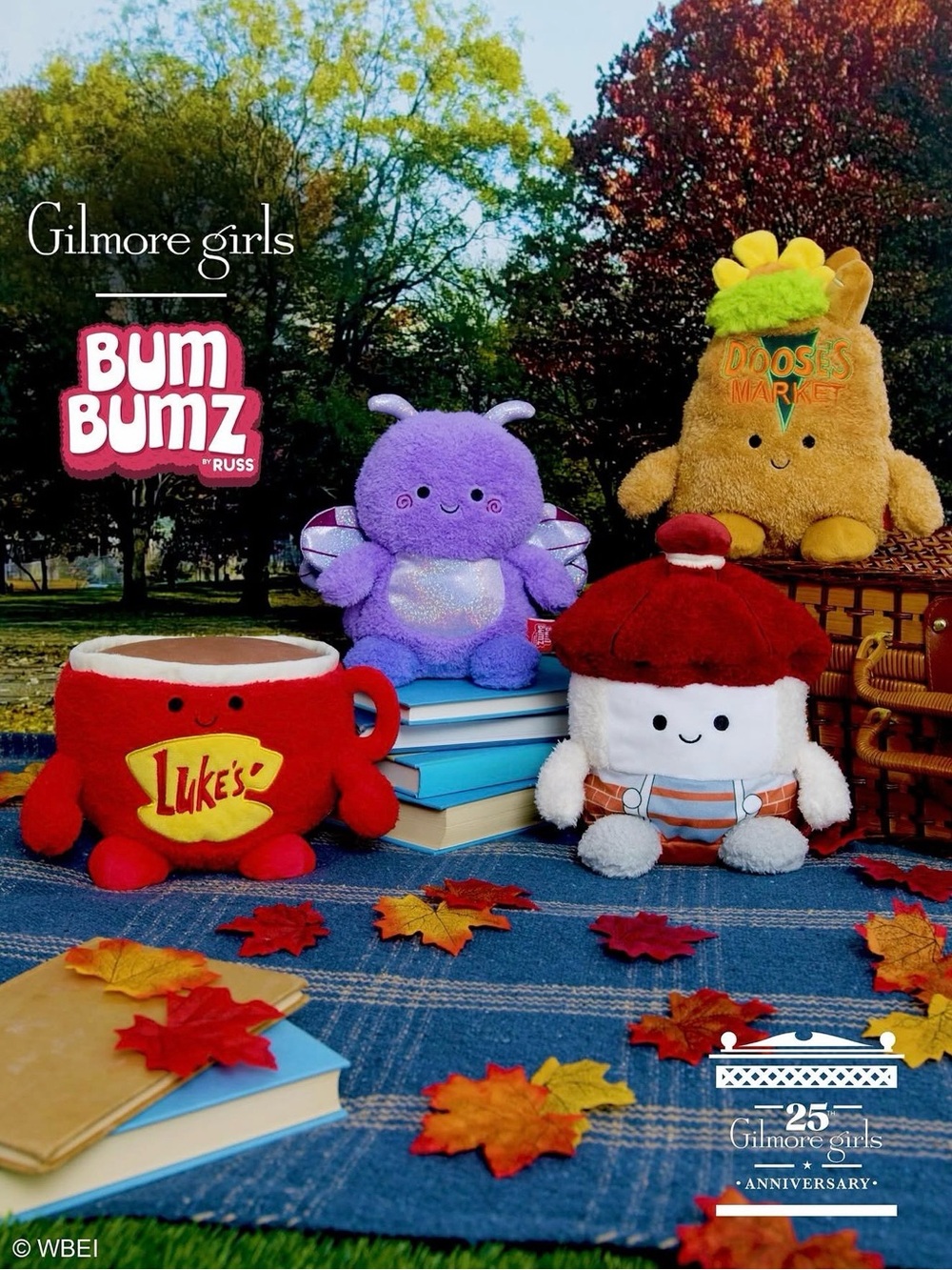 Gilmore Girls BumBumz 7.5” Complete Set of 4 + Luke’s Diner Magnet